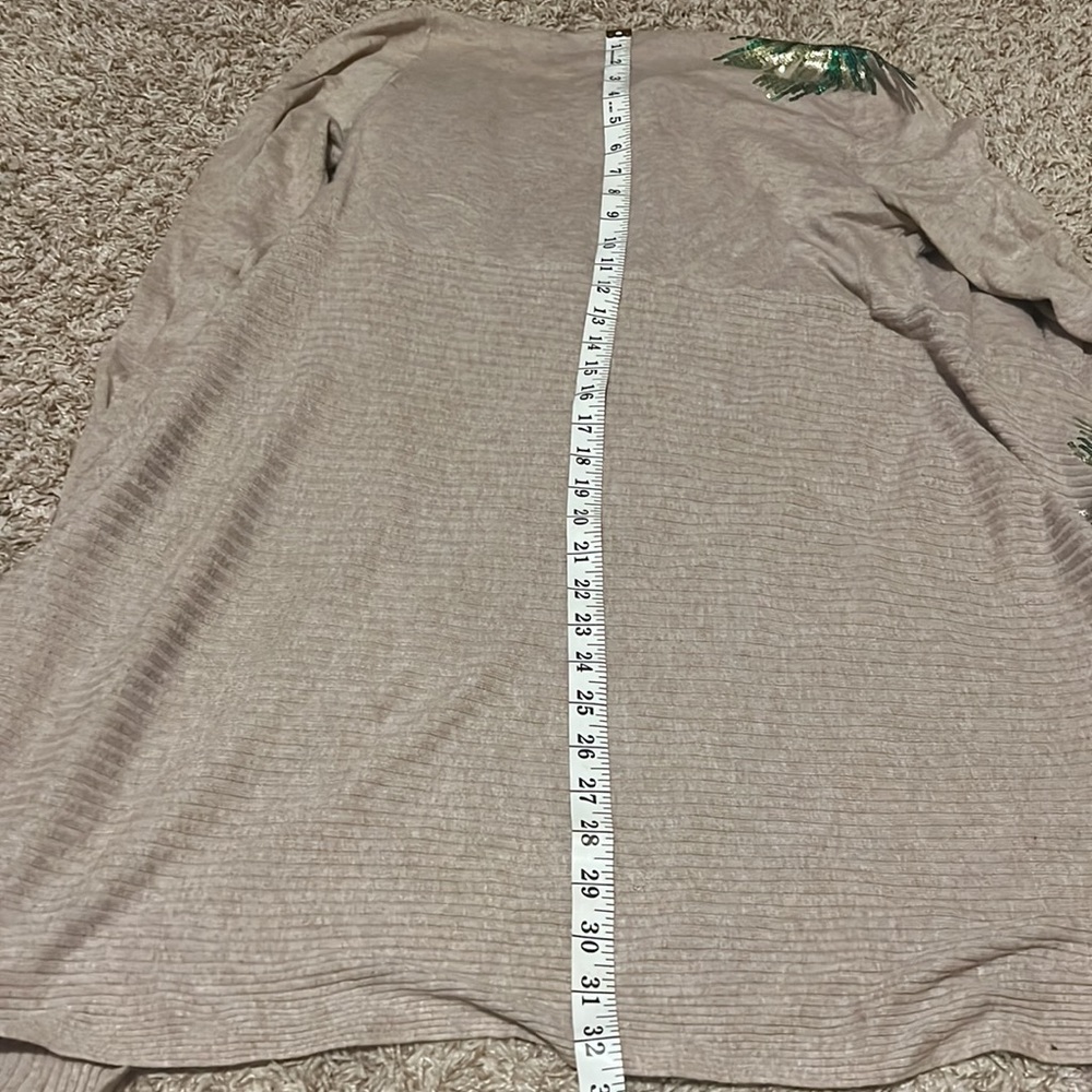 I-N-C Lightweight Sweater With Sequence Flowers. … - image 7